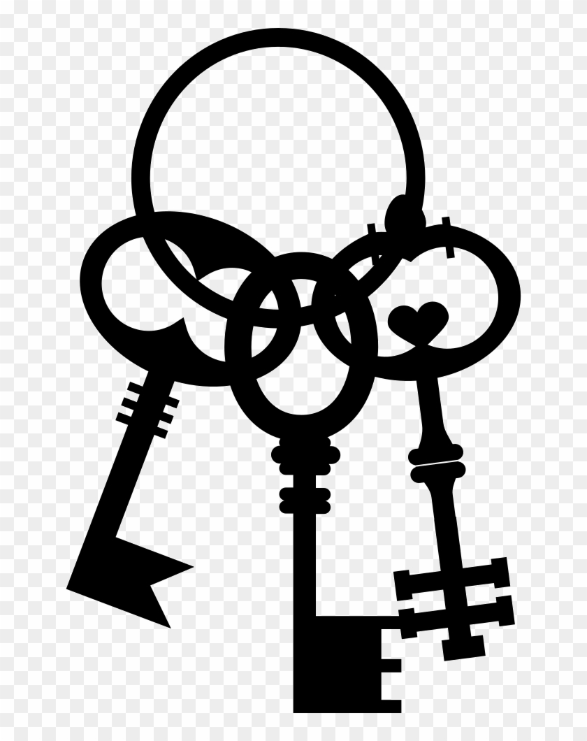 Png File - Black Old Keys Png Clipart