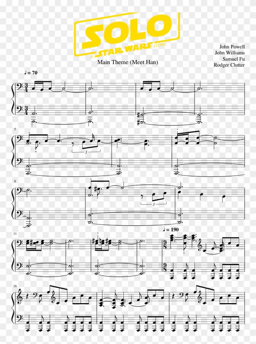 Main Theme - Lando's Closet Sheet Music Clipart