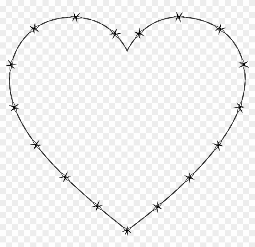 Big Image - Barbed Wire Heart Png Clipart #1183118