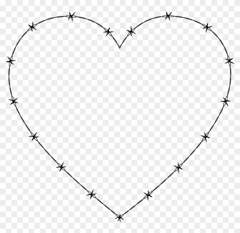 Big Image - Barbed Wire Heart Png Clipart