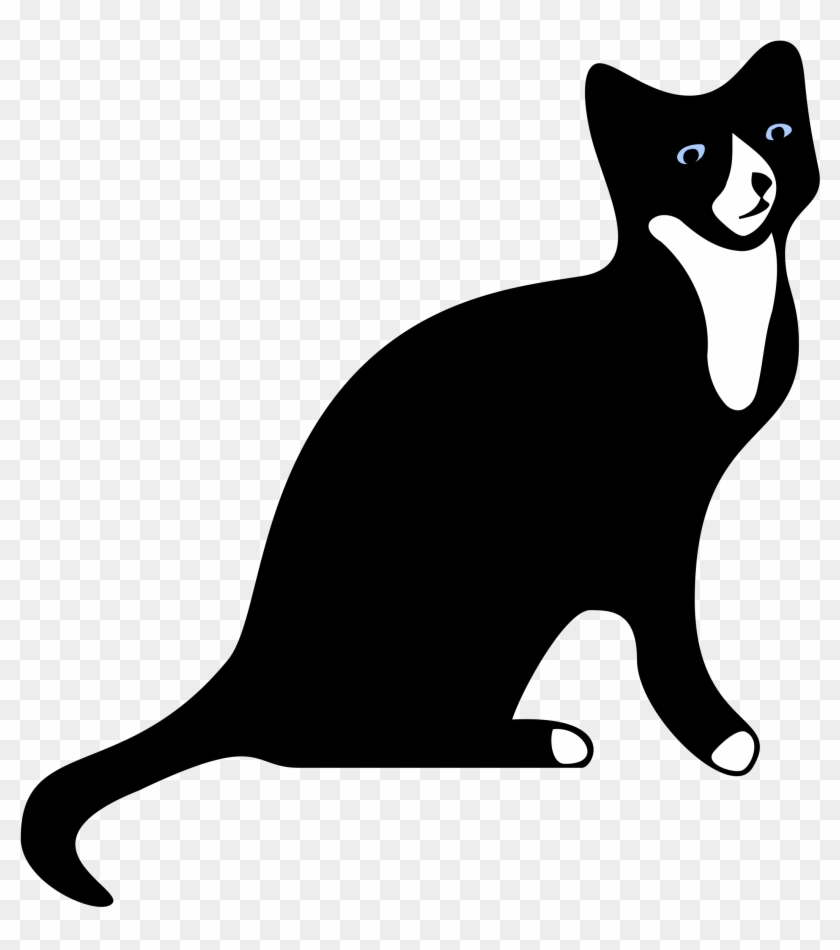 Cat Clipart Black And White Free Transparent Background - Png Download #1183211