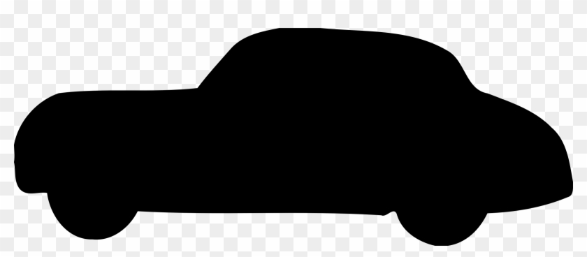 Clipart Stylized Car Silhouette Line Art In Png - Silhouette Of Car Png Transparent Png #1183416