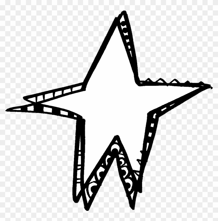 Star Outline Free Digi Stamp - Line Art Clipart #1183500