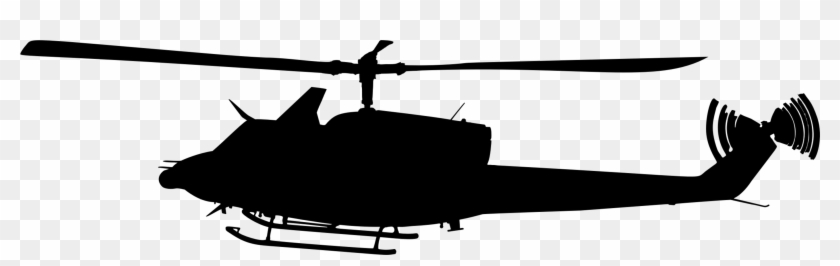 Helicopter Silhouette 4 Icons Png - Black Helicopter Silhouette Transparent Clipart #1183578