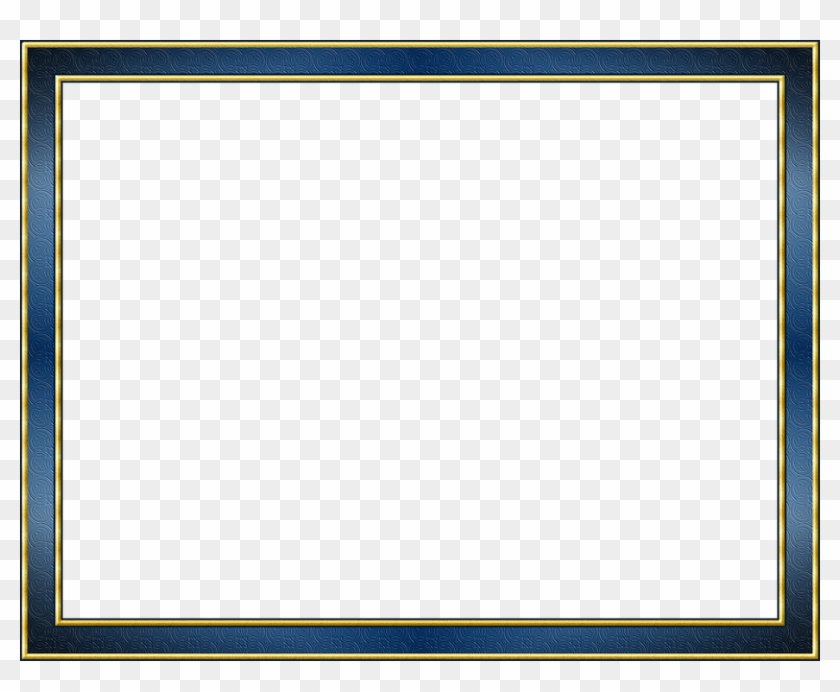 Frame, Outline, Picture Frame, Blue, Ornament, Golden - Ivory Clipart