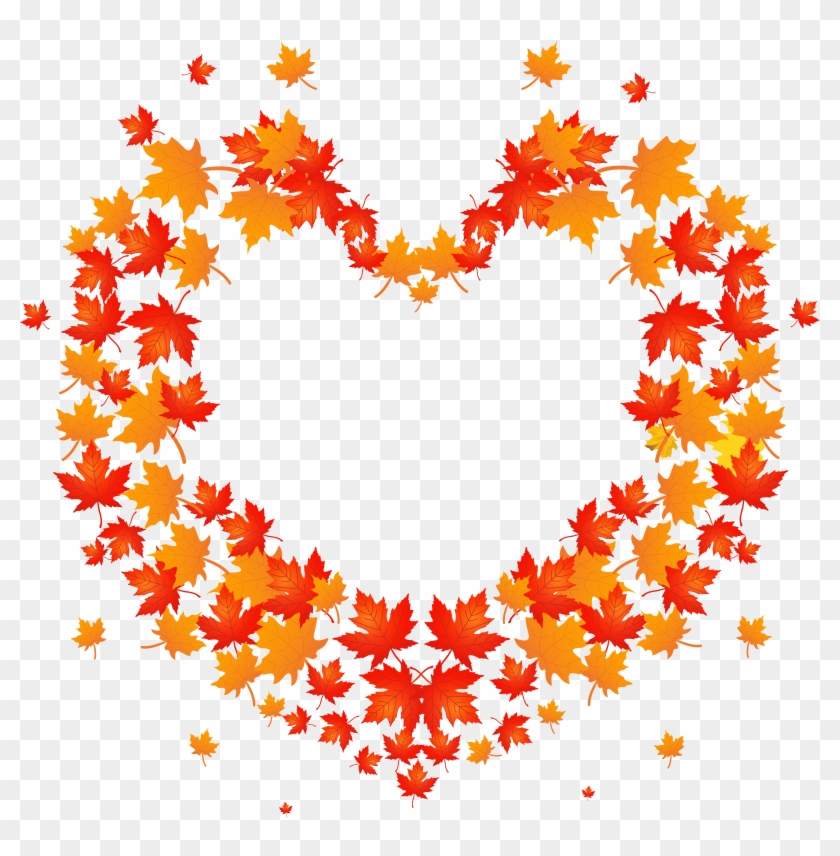 Autumn Leaves Heart Transparent Png Clip Art Image #1184285