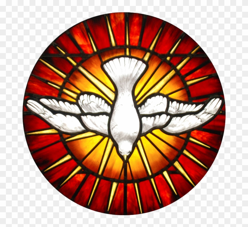 Charismatic Prayer Group - Holy Spirit Stained Glass Pentecost Dove Clipart #1184630