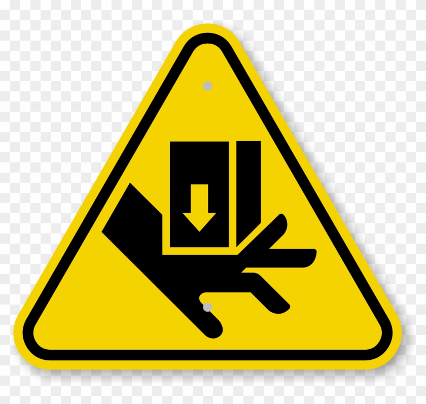 Pinch Point Signs - Hand Crush Warning Clipart #1184681