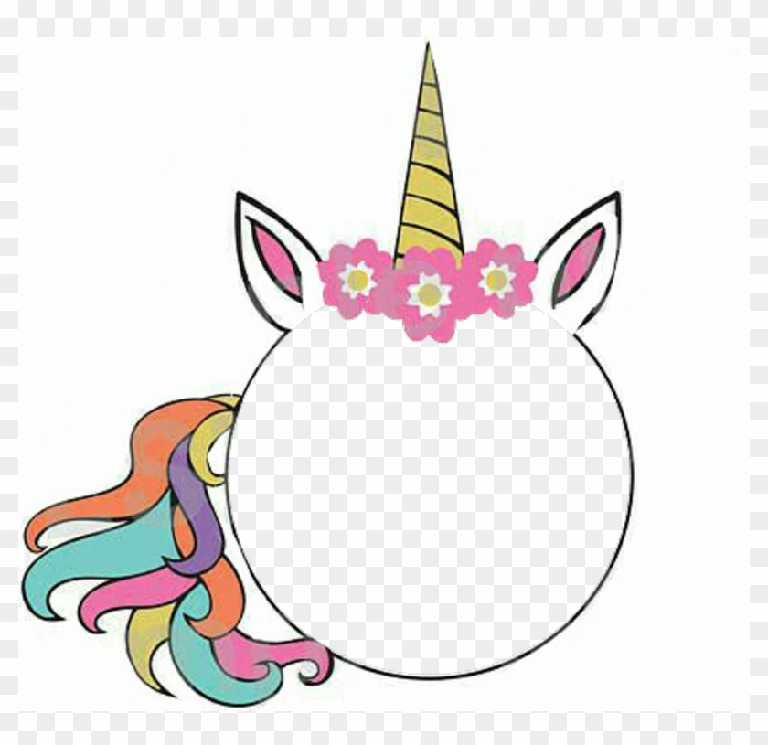 Unicorn Sticker - Gold Frame Unicorn Png Clipart #1185764