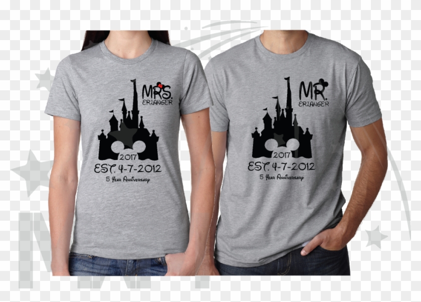 Mr Mrs Last Name Cinderella Castle Mickey Mouse Head - My Favorite Disney Villain Is My Wife Clipart #1186283