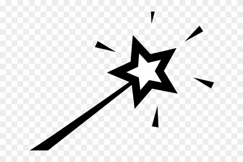 Magic Clipart Princess Wand - Luna Con Estrella Diseños - Png Download