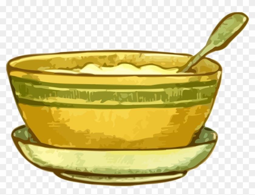 Bowl Clipart Yellow Bowl - Clip Art Porridge Bowl - Png Download