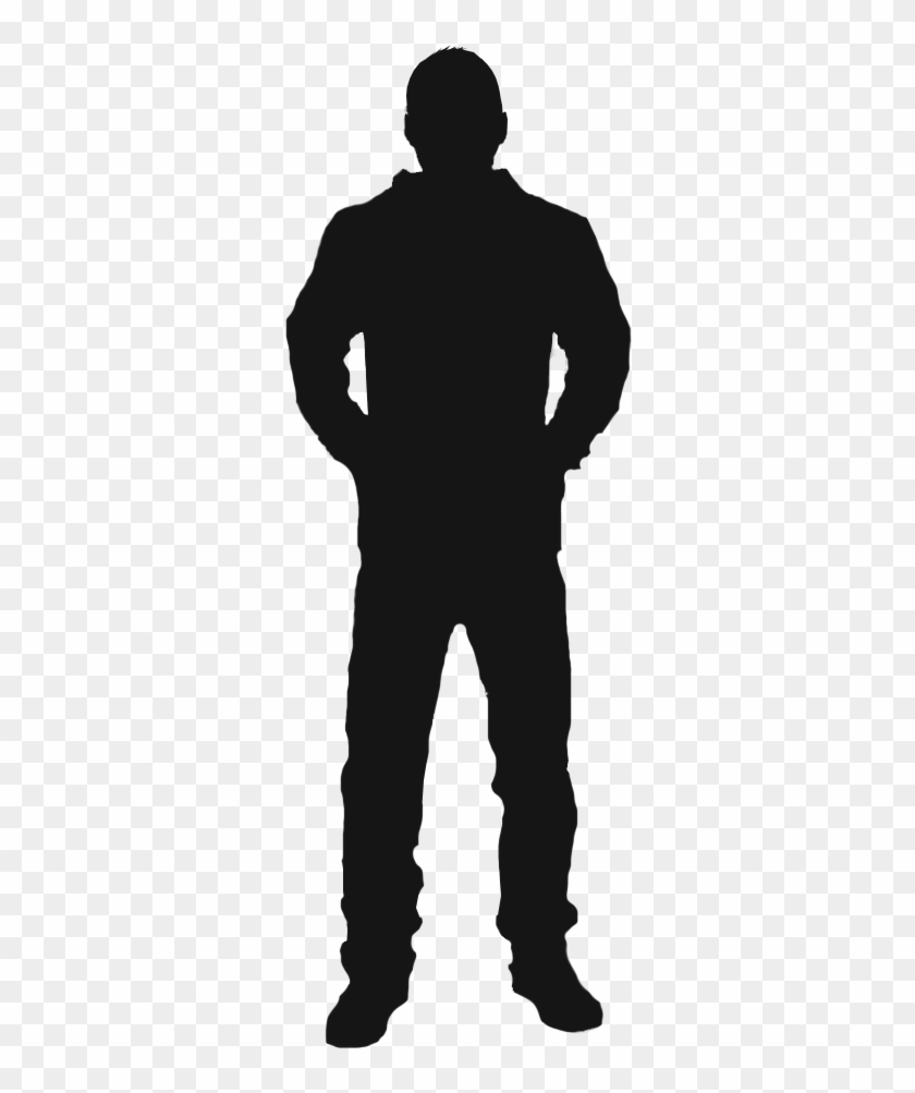 Human Silhouette Standing Png - Black Man Silhouette Png Clipart #1186539
