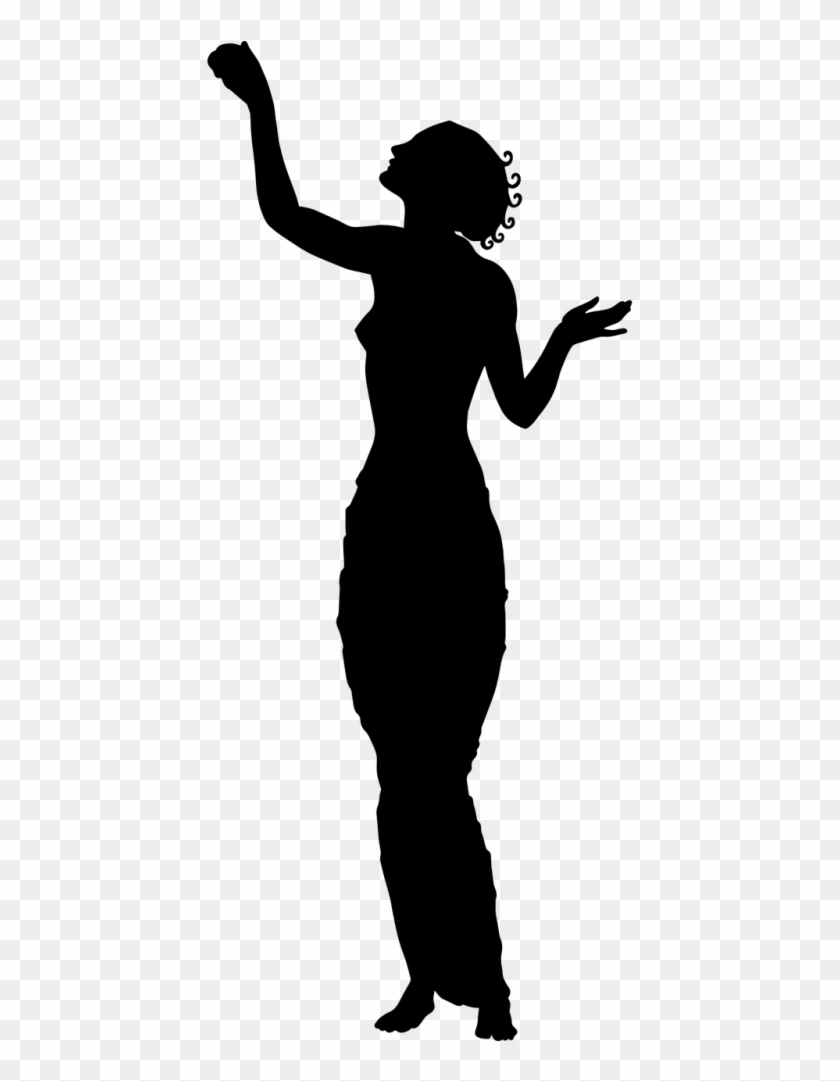 Silhouette,woman,female - Gambar Siluet Orang Menari Clipart