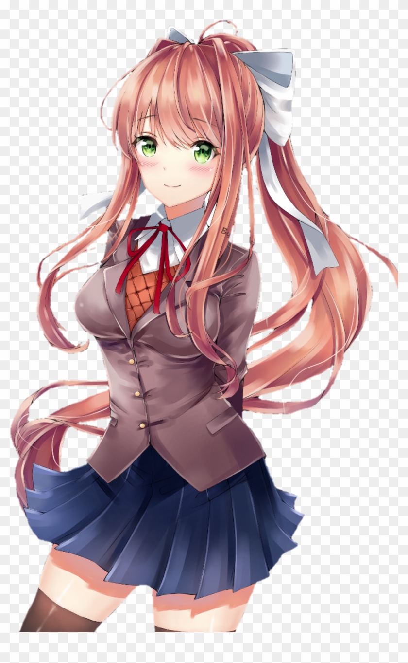 Monika Sticker - Monika Doki Doki Literature Club Clipart