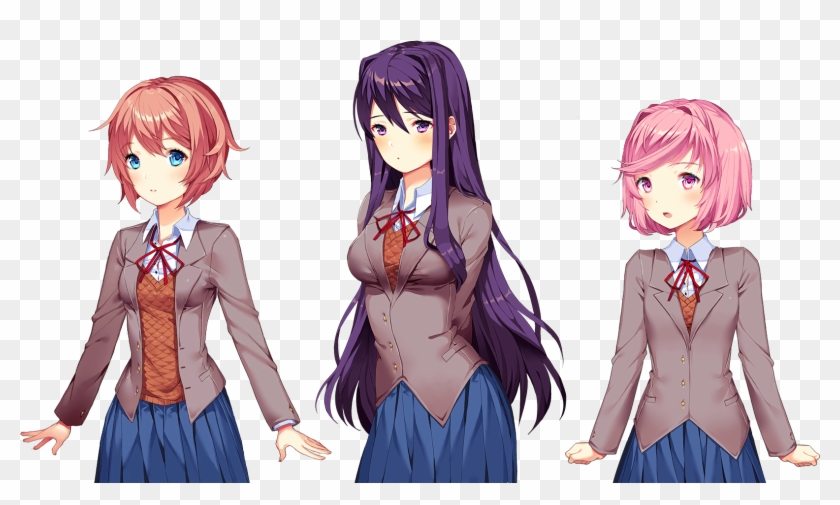 Doki Doki No Accessories But Without Monika Clipart