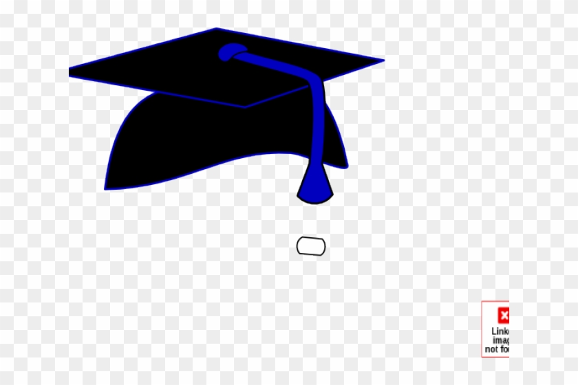 Graduation Cap With Blue Tassel Clipart