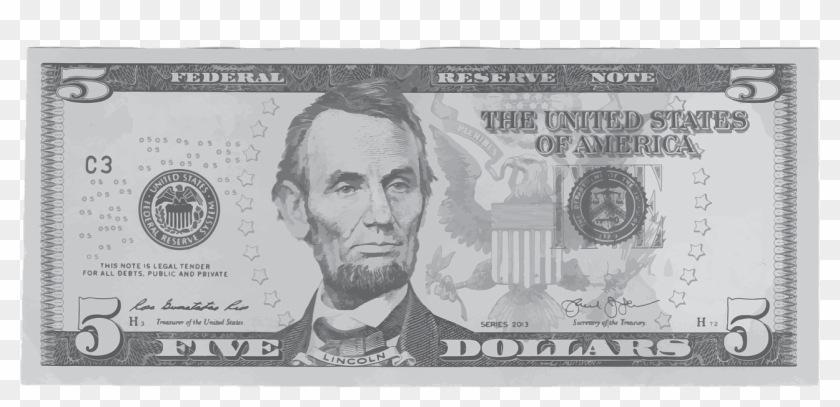 Us Five Dollar-bill - Series 2006 5 Dollar Bill Clipart #1188853
