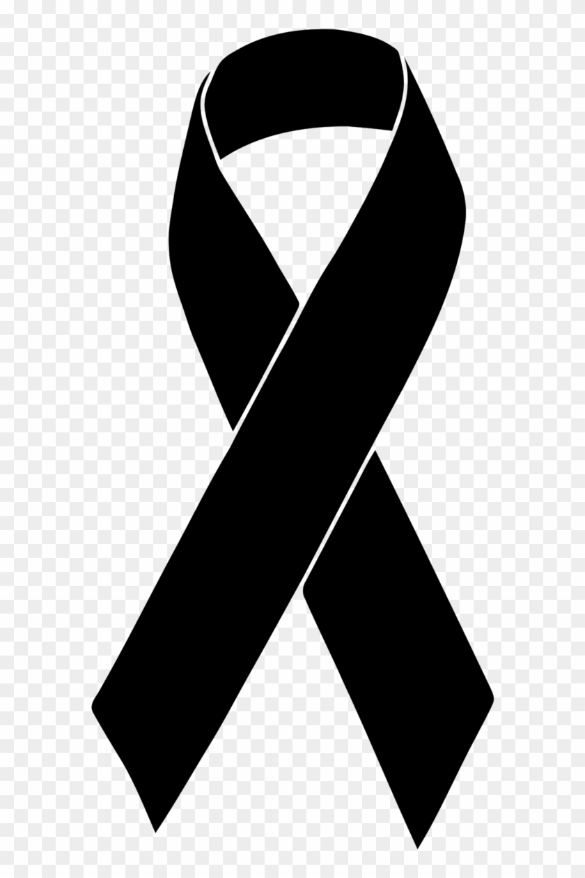 Black Ribbon Png Image Transparent - Black Ribbon Death Meaning Clipart