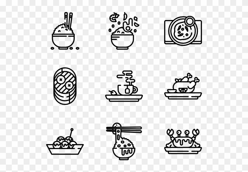 Asian Food - Asian Food Icon Transparent Clipart #1189379