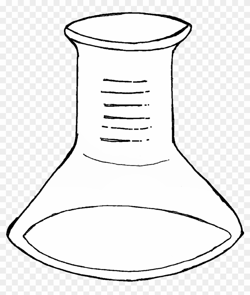 Beaker Clipart Black And White - Vase - Png Download