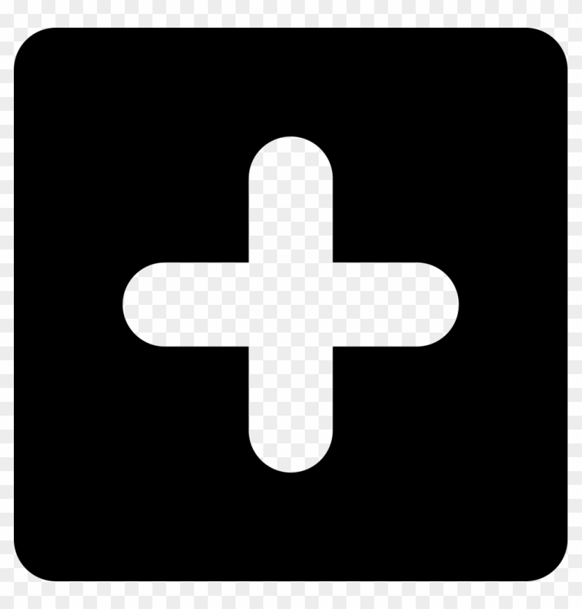 White Plus Inside A Black Square Symbol Comments - White Plus Symbol ...