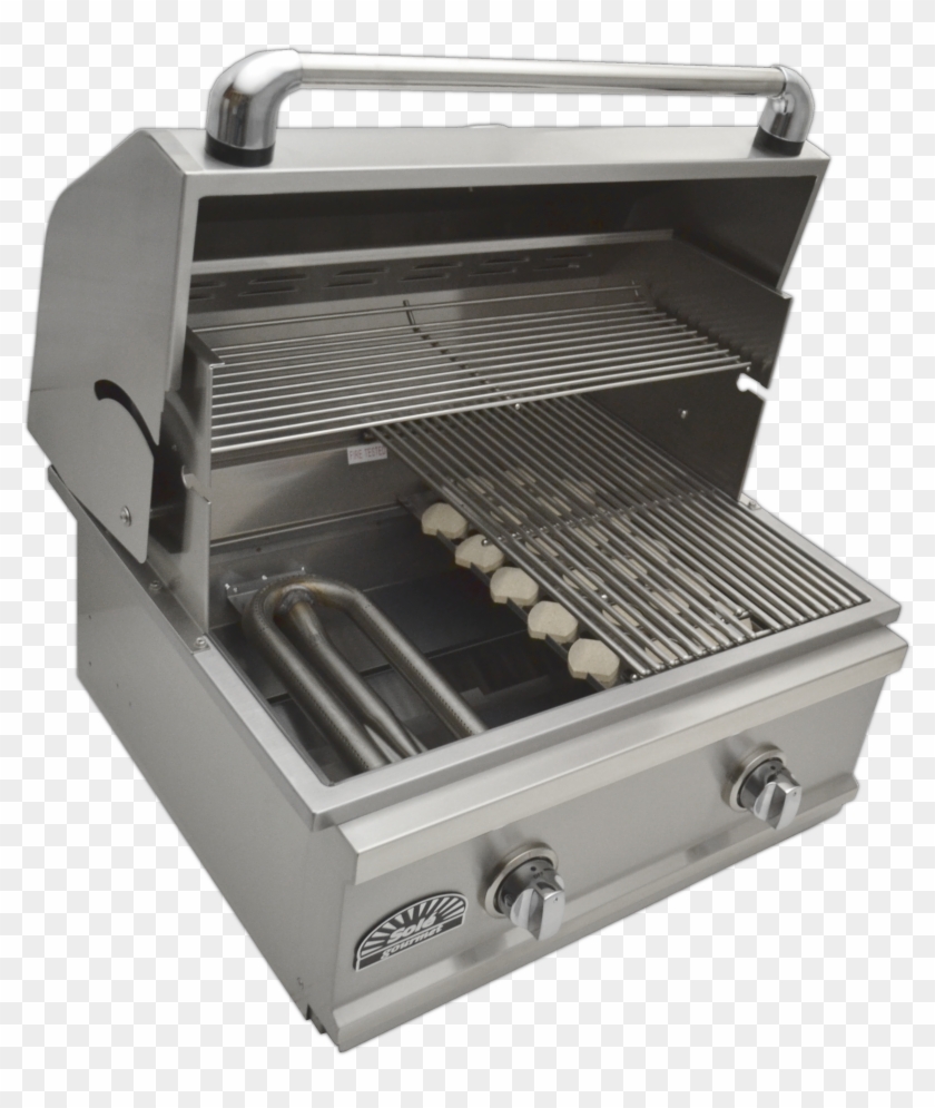So261bqtr Left Side, Angled, Open, Grid & Tray Removed - Outdoor Grill Rack & Topper Clipart #1190099