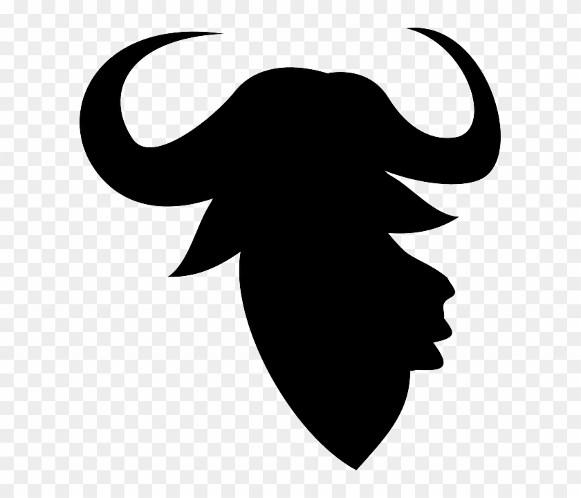 Bull Horns Clipart - Bull And Sheep Head Silhouette - Png Download