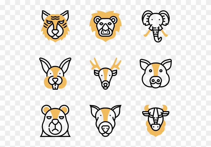 Animal Head - Cartoon Clipart #1190496