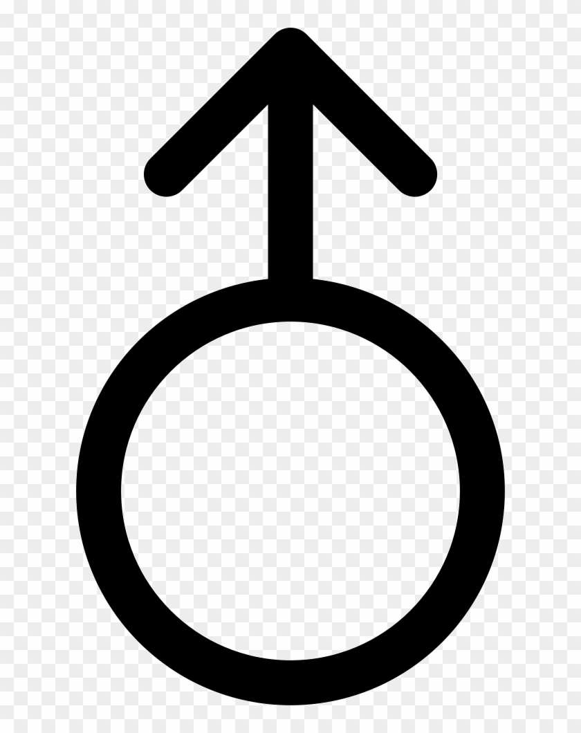Circle Outline With An Arrow Pointing Up Comments - Uranus Zodiac Signs Clipart