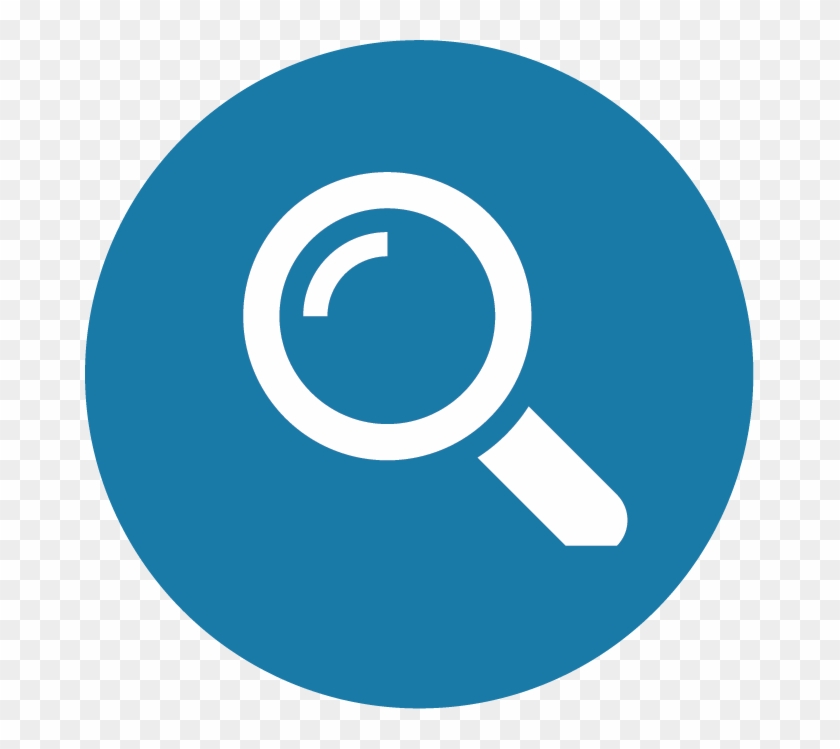 Search Icon Blue Circle - Customer Icon Png Clipart #1191296