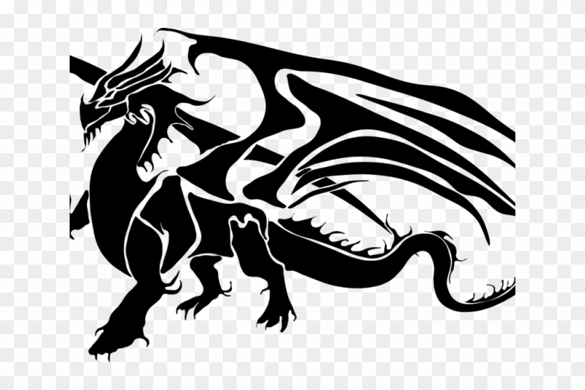 Chinese Dragon Clipart Silhouette - Clipart Silhouette Dragon - Png Download