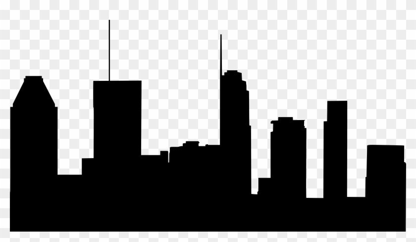 Montreal Skyline Silhouette - Silhouette Clipart