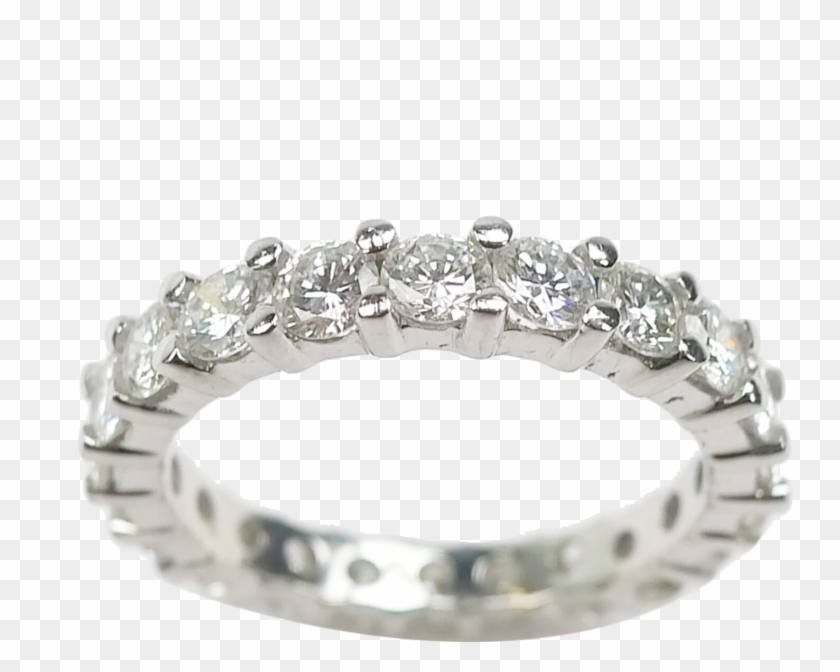 087940 Round Brilliant Diamond Eternity Wedding Band - Pre-engagement Ring Clipart #1191884