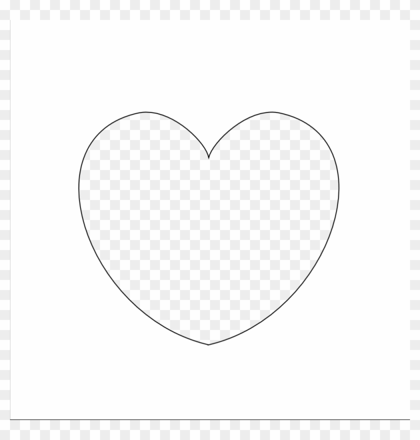 Plain White Heart Frame - Heart Clipart #1191969