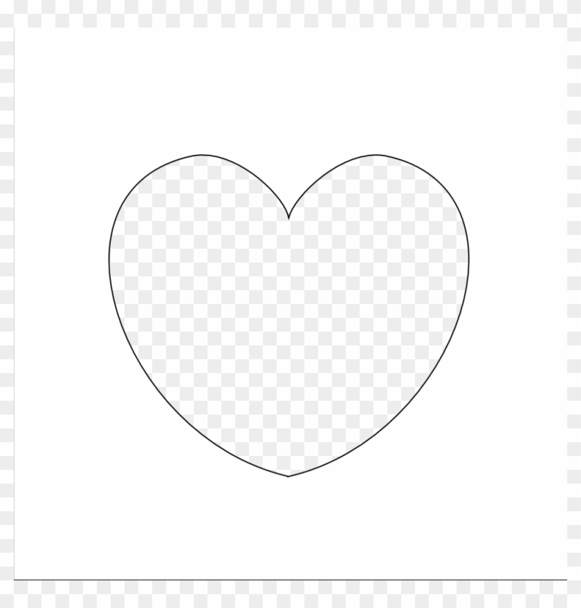Plain White Heart Frame - Heart Clipart