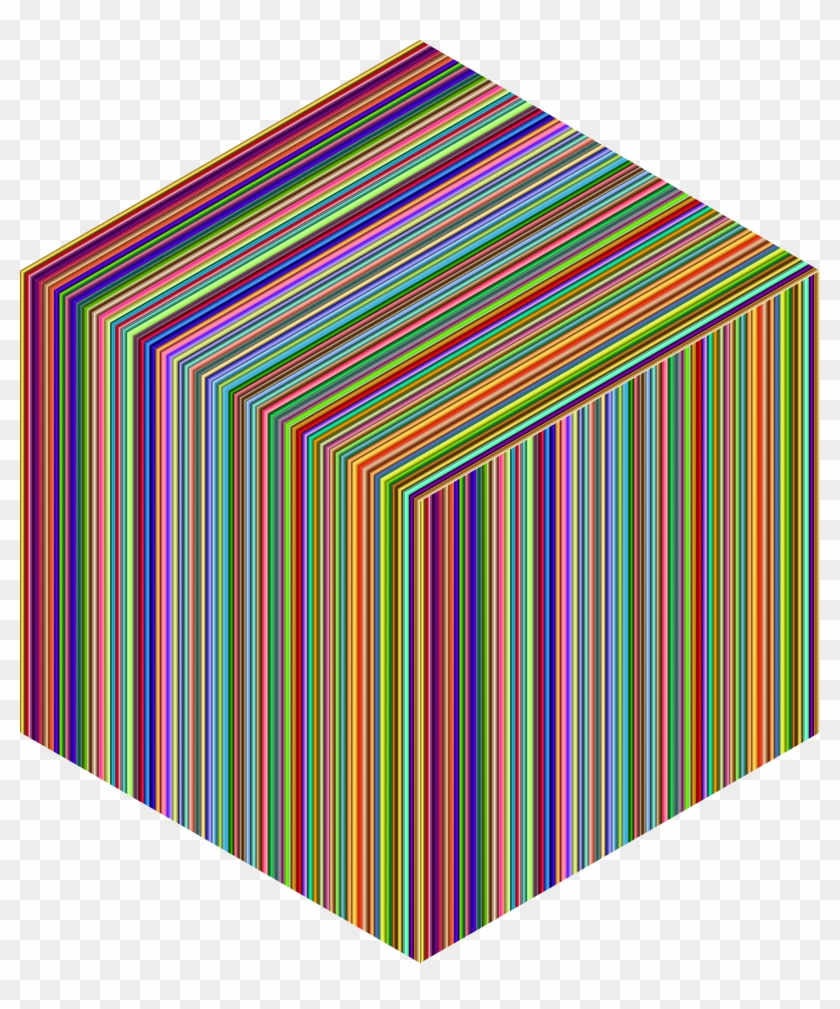 This Free Icons Png Design Of Prismatic Striped Cube Clipart