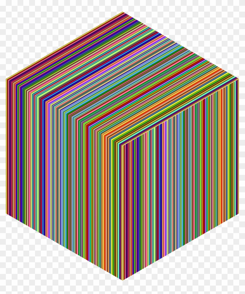 This Free Icons Png Design Of Prismatic Striped Cube Clipart #1192821