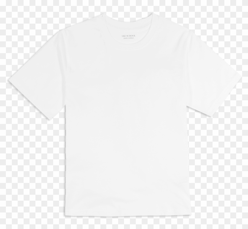 White Unisex Pure Cotton T-shirt With Stay New ™ Technology - Active Shirt Clipart