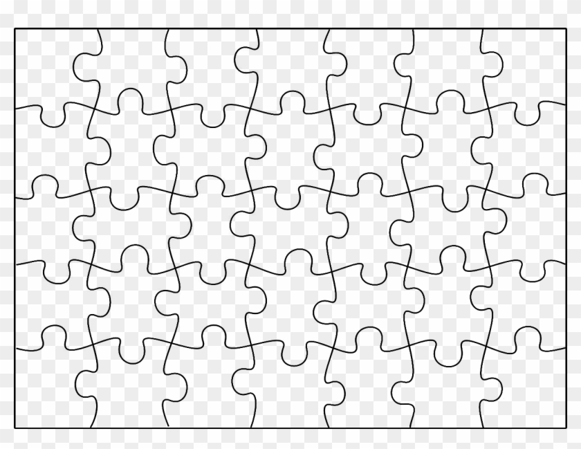 1257 X 912 10 - Puzzle Template 23 Pieces Clipart