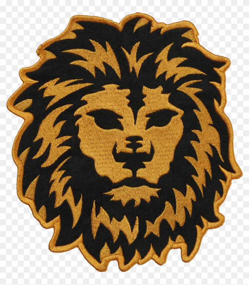 Pm446 Lion Head Front Patch - Masai Lion Clipart