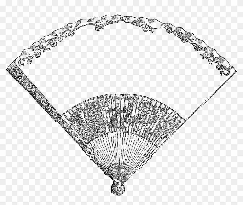 Blank Fan Frame Image - Sketch Clipart