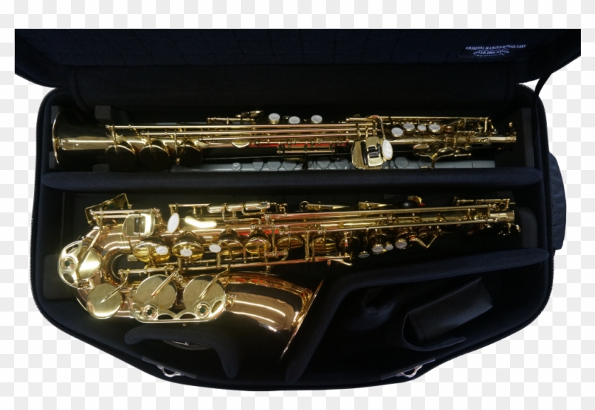 Double Case For Alto And Soprano Saxophone - Baritone Saxophone Clipart