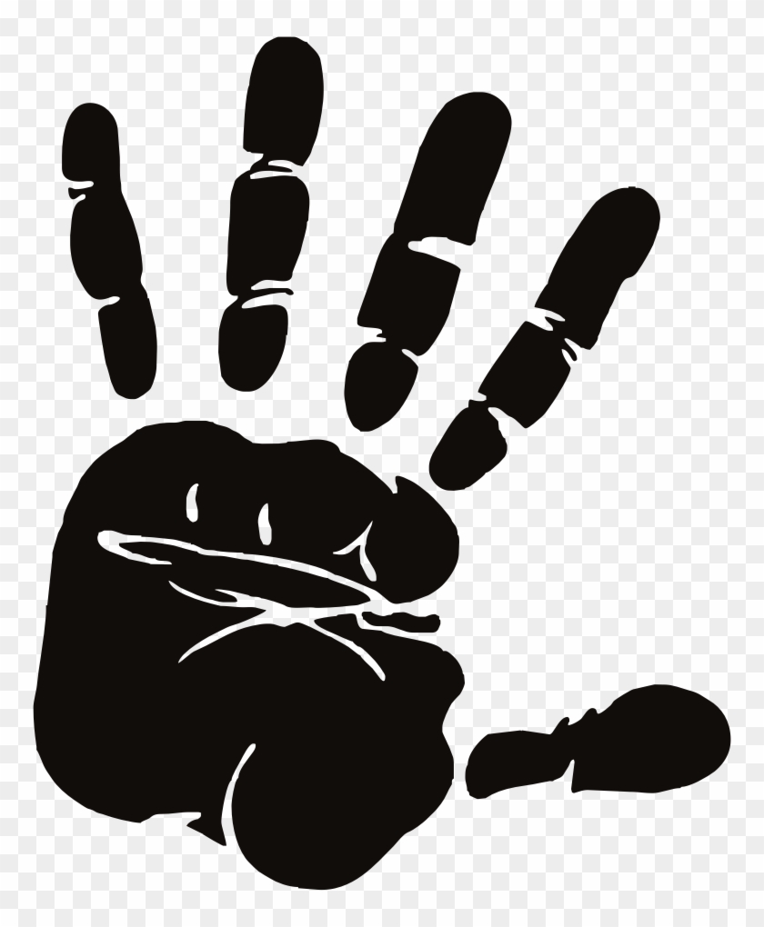 Clipart - Hand Palm Silhouette - Png Download