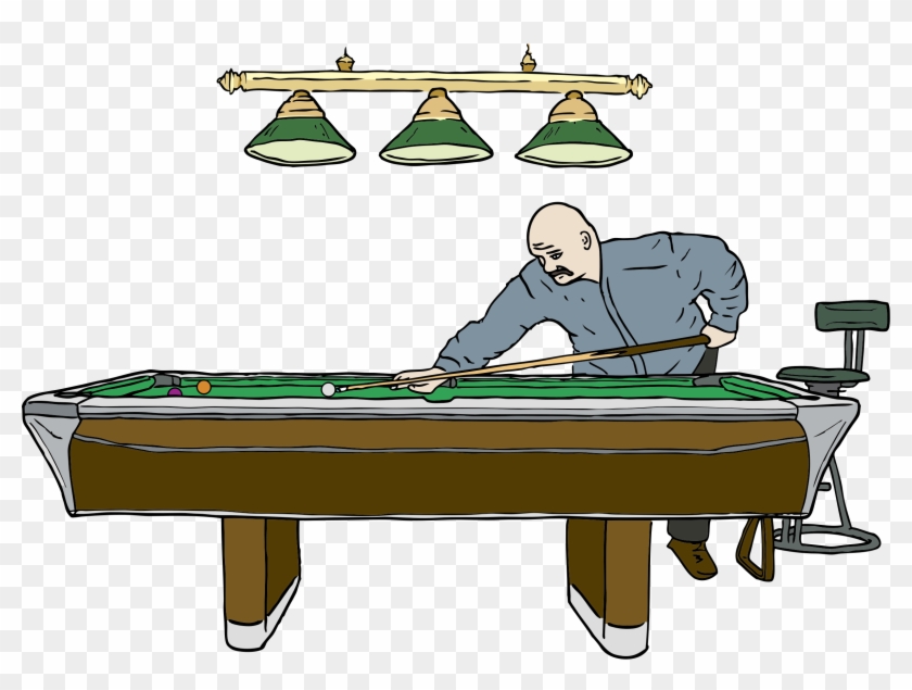 This Free Icons Png Design Of Pool Table With Player Clipart #1194759