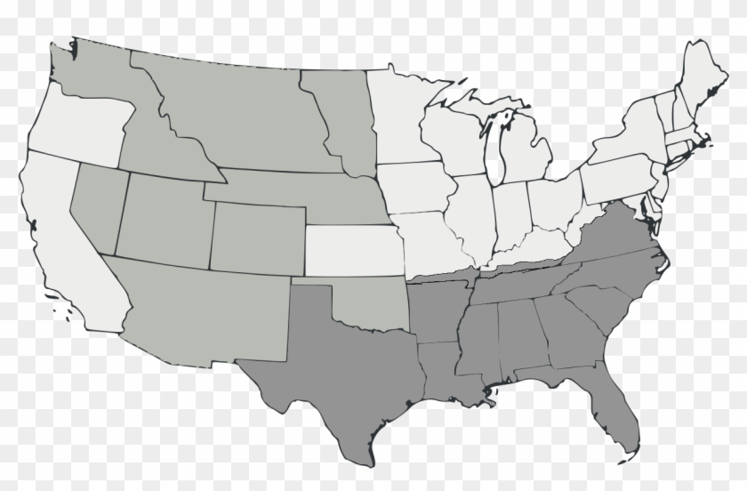 1280 X 786 8 - Us Map 1861 Blank Clipart