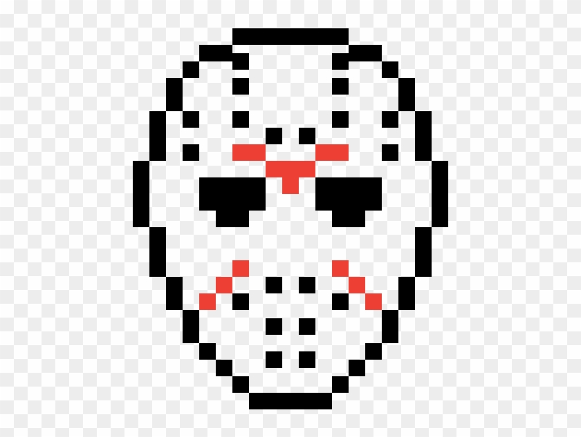 Jason Voorhes Hockey Mask - Pixel Art Jason Mask Clipart