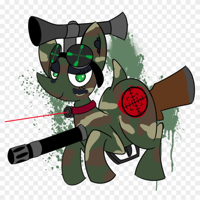 Php10, Crosshair, Gun, Ponified, Safe, Sniper - Cartoon Clipart #1197747