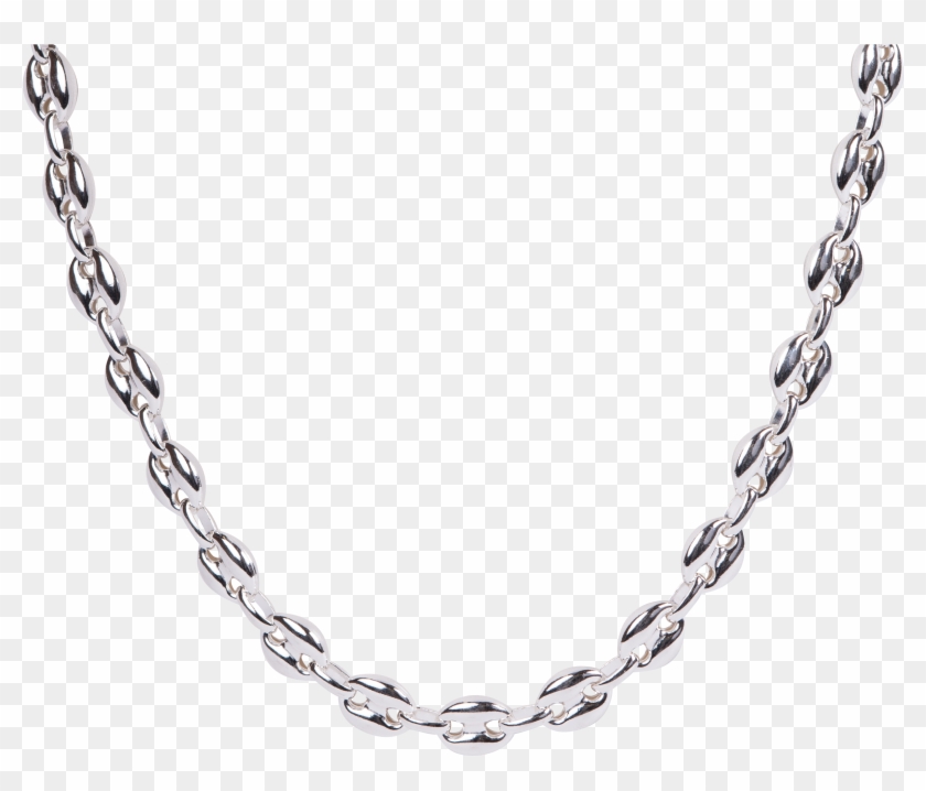 Sterling Silver Puffy Gucci Chain - Tulsi Mala With Gold Clipart