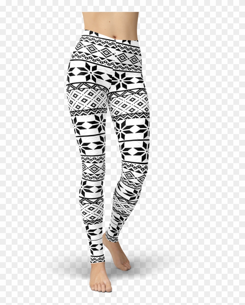 Black And White Snowflakes - Leggings Clipart #1198177